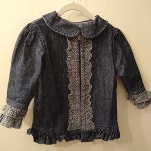Cute Persnickety denim jacket with ruffles (8 yrs)